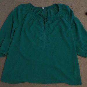 Old Navy green chiffon top